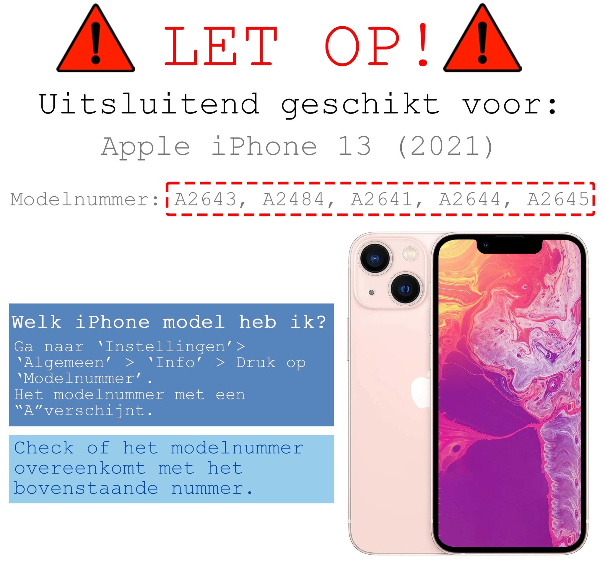 BASEY. Hoes Geschikt voor iPhone 13 Hoesje Shock Proof Case Hoes Met 2x Screenprotector - Hoesje Geschikt voor iPhone 13 Hoes Cover Shockproof - Transparant