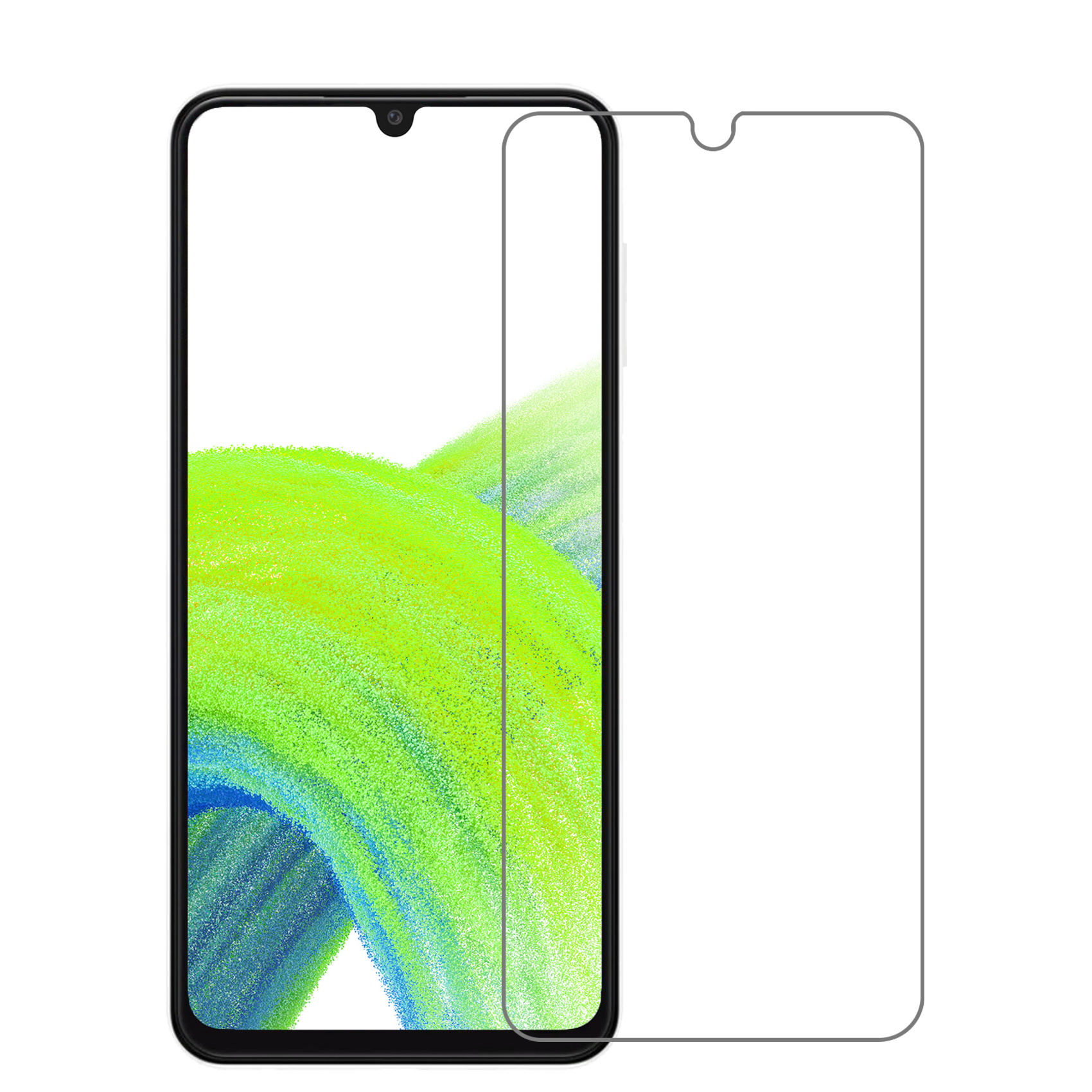 NoXx Hoes Geschikt voor Samsung A33 Hoesje Pasjeshouder Cover Shock Proof Case Siliconen Hoes Met Kaarthouder Met Screenprotector - Transparant