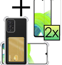 NoXx NoXx Samsung Galaxy A33 Hoesje Pashouder Met 2x Screenprotector