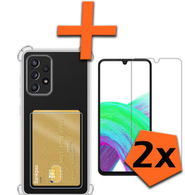 Nomfy Nomfy Samsung Galaxy A33 Hoesje Pashouder Met 2x Screenprotector