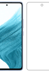 NoXx Hoes Geschikt voor Samsung A53 Hoesje Pasjeshouder Cover Shock Proof Case Siliconen Hoes Met Kaarthouder Met Screenprotector - Transparant
