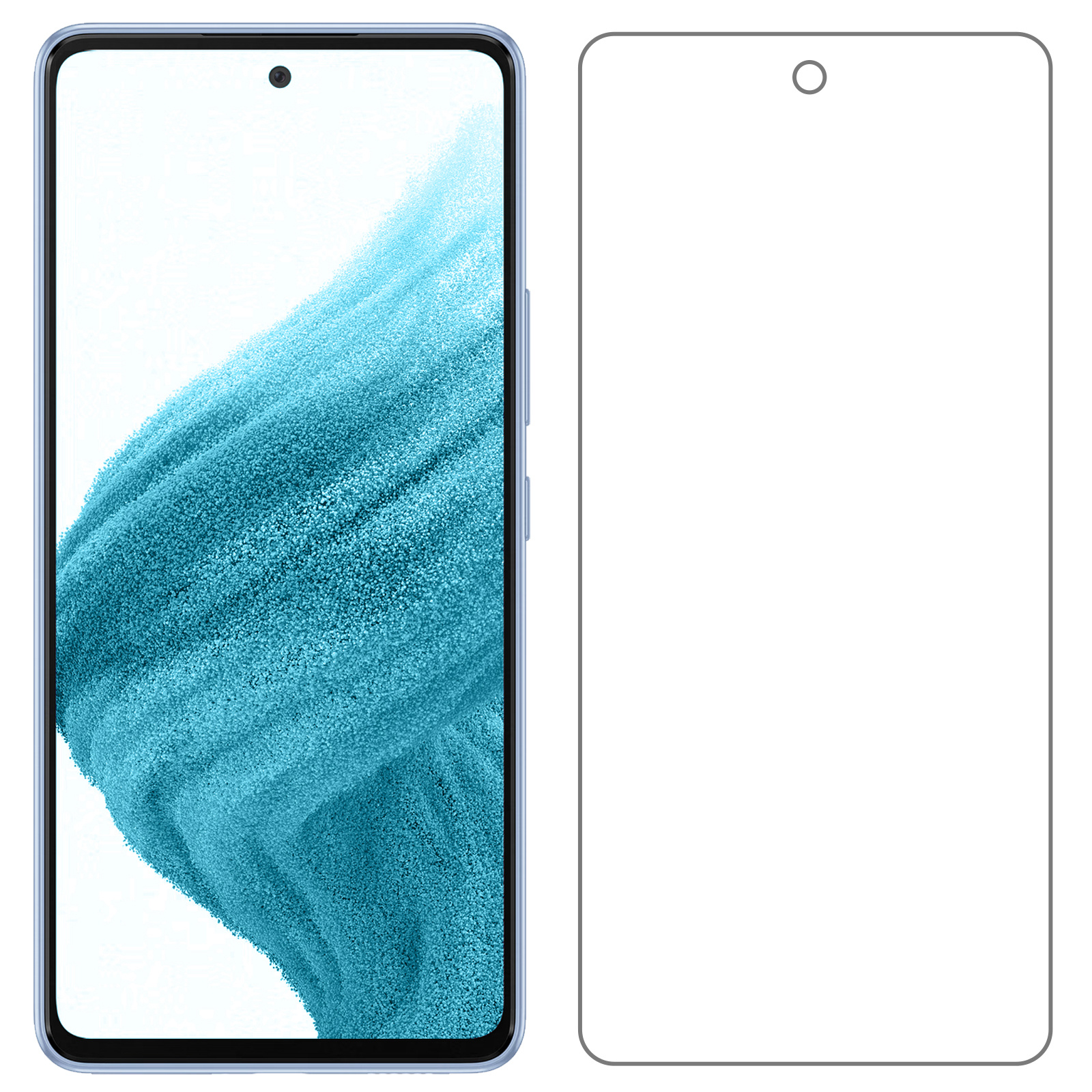 NoXx Hoes Geschikt voor Samsung A53 Hoesje Pasjeshouder Cover Shock Proof Case Siliconen Hoes Met Kaarthouder Met Screenprotector - Transparant