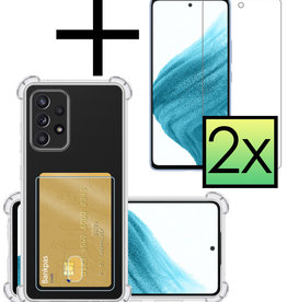 NoXx NoXx Samsung Galaxy A53 Hoesje Pashouder Met 2x Screenprotector