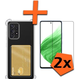 Nomfy Nomfy Samsung Galaxy A53 Hoesje Pashouder Met 2x Screenprotector