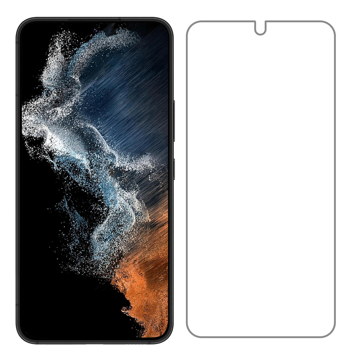 NoXx Hoes Geschikt voor Samsung S22 Hoesje Pasjeshouder Cover Shock Proof Case Siliconen Hoes Met Kaarthouder - Transparant - 2x