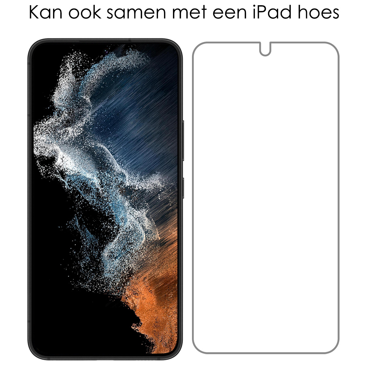 NoXx Hoes Geschikt voor Samsung S22 Hoesje Pasjeshouder Cover Shock Proof Case Siliconen Hoes Met Kaarthouder - Transparant - 2x