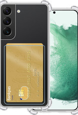 BASEY. Hoes Geschikt voor Samsung S22 Hoesje Shock Proof Case Hoes - Hoesje Geschikt voor Samsung Galaxy S22 Hoes Cover Shockproof - Transparant