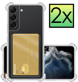 NoXx Samsung Galaxy S22 Hoesje Pashouder - 2 PACK