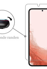 Nomfy Hoesje Geschikt voor Samsung S22 Hoesje Pasjeshouder Shockproof Pas Houder Met 2x Screenprotector - Hoesje Geschikt voor Samsung Galaxy S22 Hoes Met Kaarthouder - Transparant