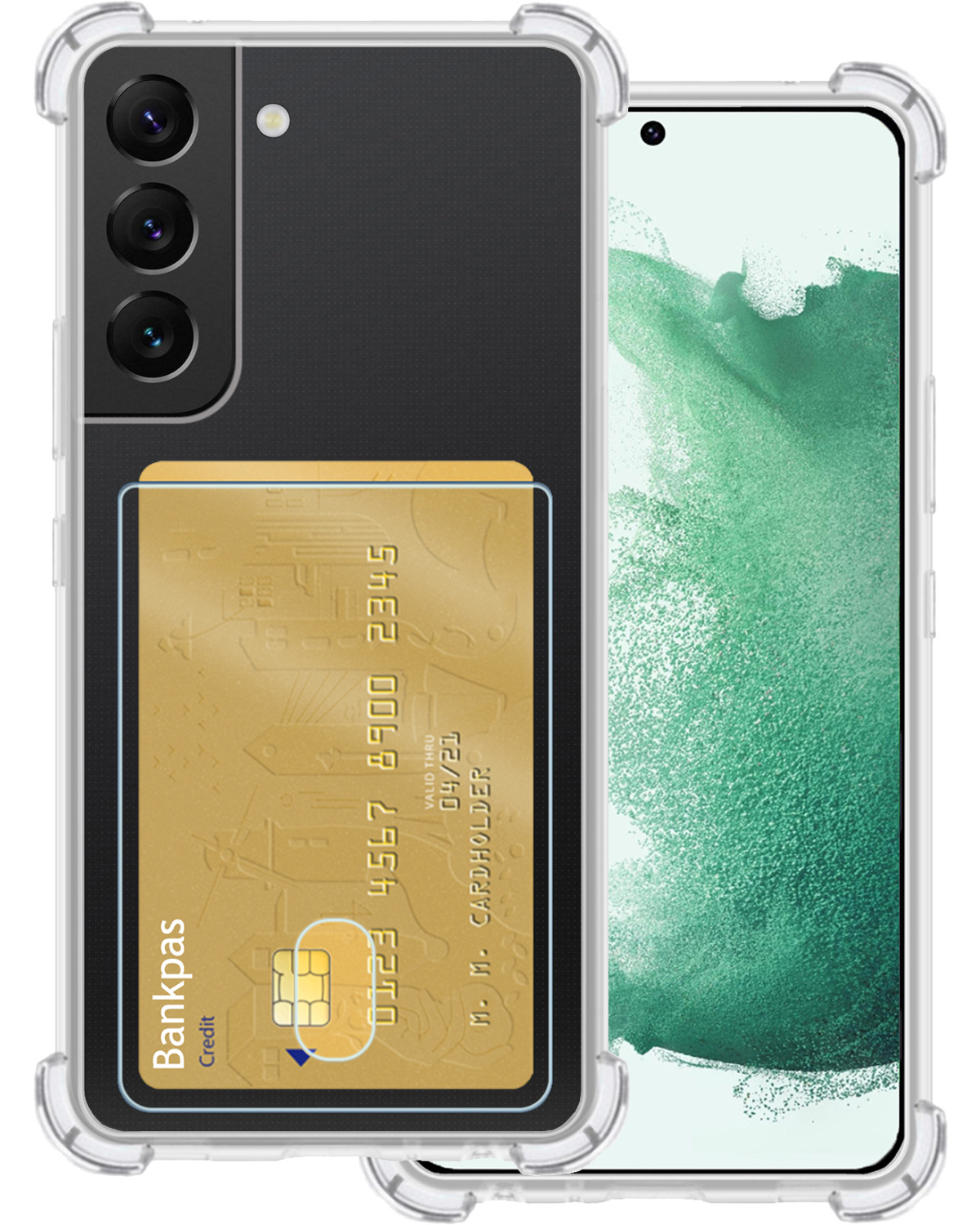 BASEY. Hoes Geschikt voor Samsung S22 Plus Hoesje Shock Proof Case Hoes - Hoesje Geschikt voor Samsung Galaxy S22 Plus Hoes Cover Shockproof - Transparant