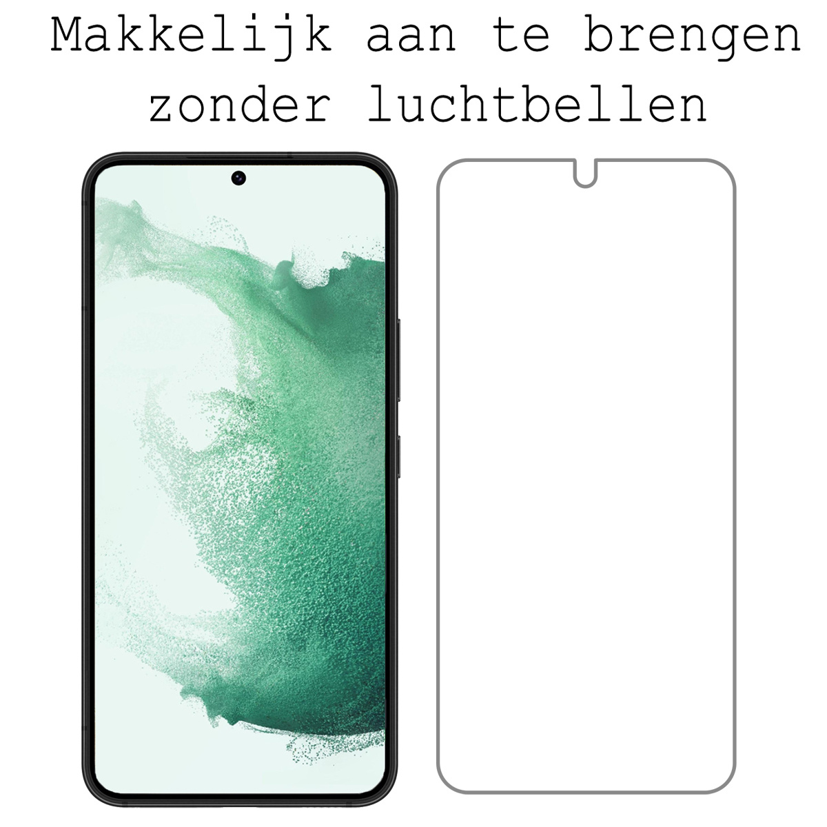 BASEY. Hoes Geschikt voor Samsung S22 Plus Hoesje Shock Proof Case Hoes Met Screenprotector - Hoesje Geschikt voor Samsung Galaxy S22 Plus Hoes Cover Shockproof - Transparant
