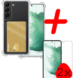 BASEY. BASEY. Samsung Galaxy S22 Plus Hoesje Pashouder Met 2x Screenprotector