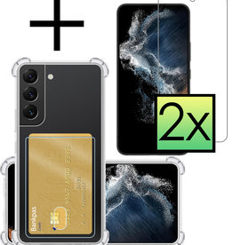 NoXx NoXx Samsung Galaxy S22 Plus Hoesje Pashouder Met 2x Screenprotector