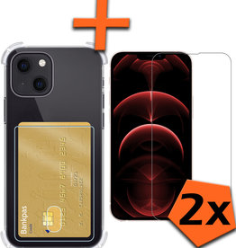 Nomfy Nomfy iPhone 13 Mini Hoesje Pashouder Met 2x Screenprotector