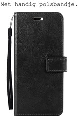 BASEY. Hoes Geschikt voor Samsung A02s Hoesje Bookcase Hoes Flip Case Book Cover - Hoesje Geschikt voor Samsung Galaxy A02s Hoes Book Case Hoesje - Zwart