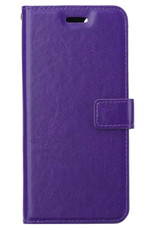 BASEY. Hoes Geschikt voor Samsung A02s Hoesje Bookcase Hoes Flip Case Book Cover - Hoesje Geschikt voor Samsung Galaxy A02s Hoes Book Case Hoesje - Paars