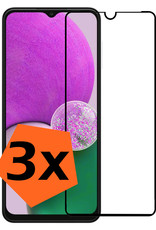 Nomfy Screenprotector Geschikt voor Samsung A13 4G Screenprotector Bescherm Glas - Screenprotector Geschikt voor Samsung Galaxy A13 4G Screen Protector Tempered Glass Full Screen Full Cover - 3 PACK