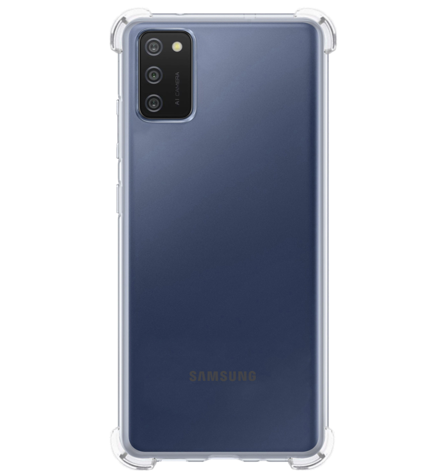 BASEY. Samsung Galaxy A03s Hoesje Shock Proof Case - Samsung Galaxy A03s Case Transparant Shock Hoes - Samsung Galaxy A03s Hoes Cover - Transparant