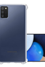 NoXx Hoes Geschikt voor Samsung A03s Hoesje Siliconen Cover Shock Proof Back Case Shockproof Hoes - Transparant