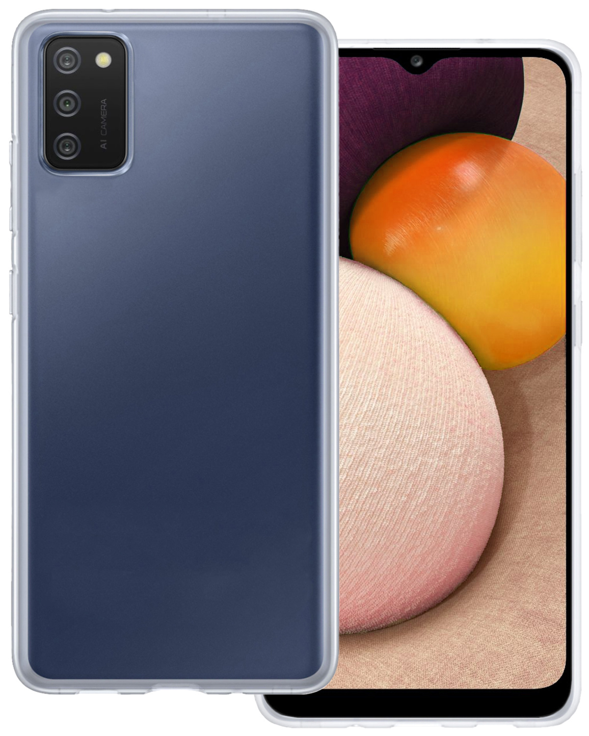 BASEY. Hoes Geschikt voor Samsung A03s Hoesje Siliconen Back Cover Case - Hoesje Geschikt voor Samsung Galaxy A03s Hoes Cover Hoesje - Transparant