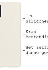 BASEY. Hoes Geschikt voor Samsung A03s Hoesje Siliconen Back Cover Case - Hoesje Geschikt voor Samsung Galaxy A03s Hoes Cover Hoesje - Wit