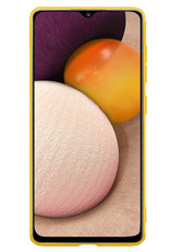 BASEY. Hoes Geschikt voor Samsung A03s Hoesje Siliconen Back Cover Case - Hoesje Geschikt voor Samsung Galaxy A03s Hoes Cover Hoesje - Geel - 2 Stuks