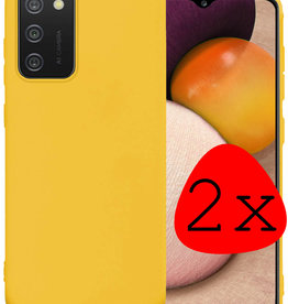 BASEY. BASEY. Samsung Galaxy A03s Hoesje Siliconen - Geel - 2 PACK