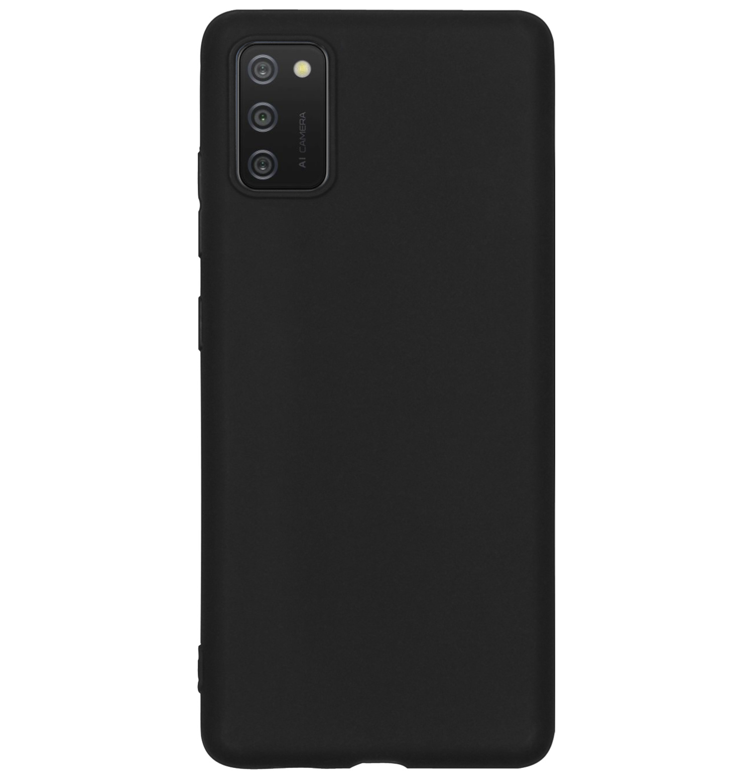 BASEY. Hoes Geschikt voor Samsung A03s Hoesje Siliconen Back Cover Case - Hoesje Geschikt voor Samsung Galaxy A03s Hoes Cover Hoesje - Zwart - 2 Stuks