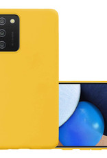 NoXx Hoes Geschikt voor Samsung A03s Hoesje Cover Siliconen Back Case Hoes - Geel