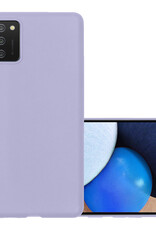 NoXx Hoes Geschikt voor Samsung A03s Hoesje Cover Siliconen Back Case Hoes - Lila