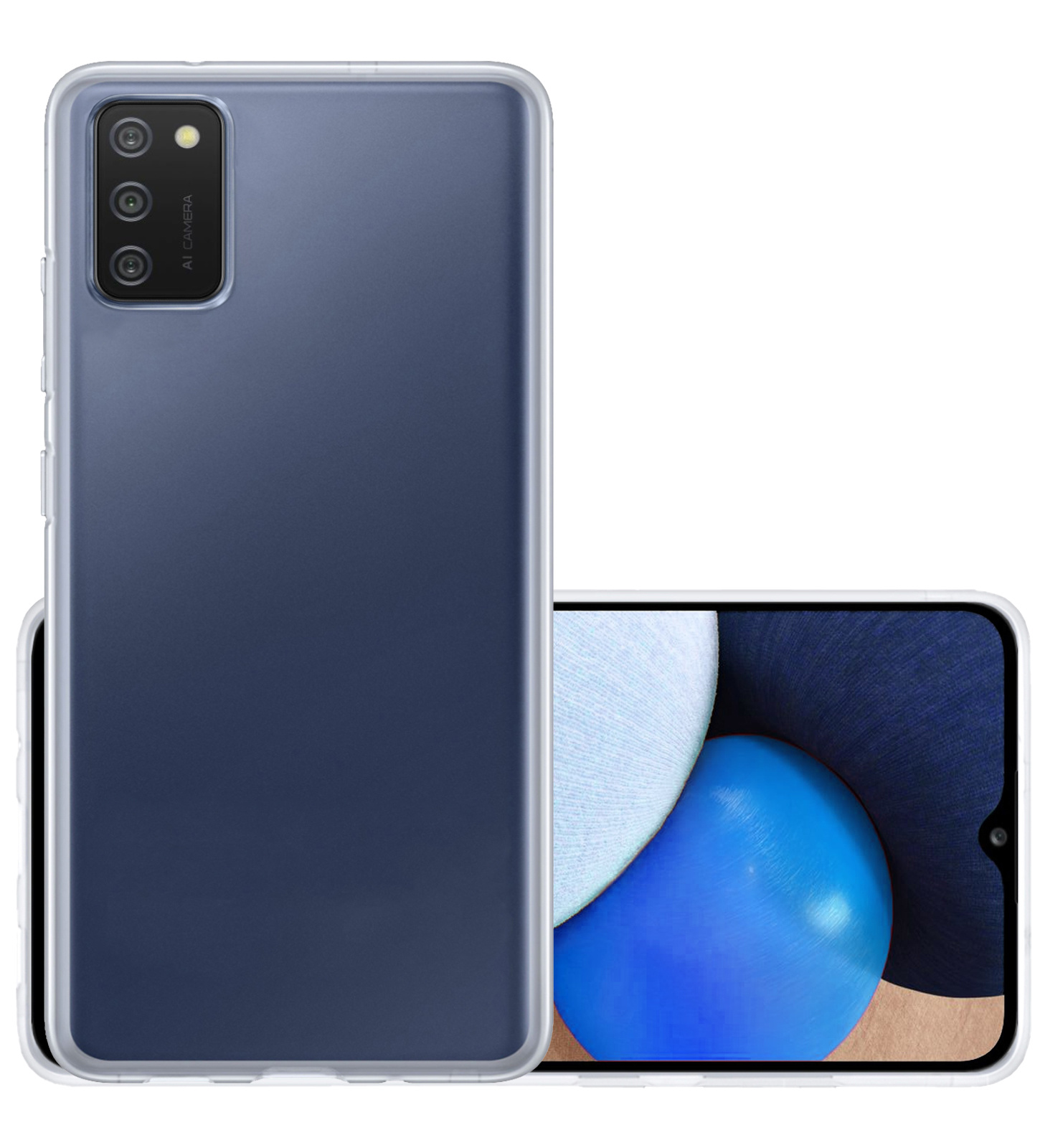 NoXx Hoes Geschikt voor Samsung A03s Hoesje Cover Siliconen Back Case Hoes - Transparant