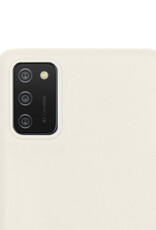 NoXx Hoes Geschikt voor Samsung A03s Hoesje Cover Siliconen Back Case Hoes - Wit