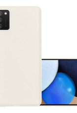 NoXx Hoes Geschikt voor Samsung A03s Hoesje Cover Siliconen Back Case Hoes - Wit