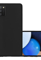 NoXx Hoes Geschikt voor Samsung A03s Hoesje Cover Siliconen Back Case Hoes - Zwart