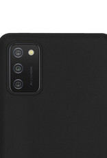 NoXx Hoes Geschikt voor Samsung A03s Hoesje Cover Siliconen Back Case Hoes - Zwart