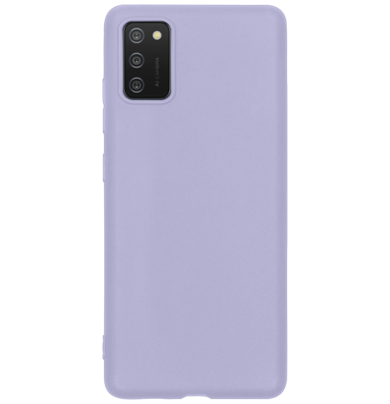 NoXx Hoes Geschikt voor Samsung A03s Hoesje Cover Siliconen Back Case Hoes - Lila - 2x