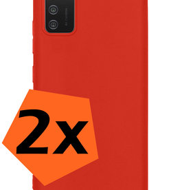 Nomfy Nomfy Samsung Galaxy A03s Hoesje Siliconen - Rood - 2 PACK