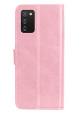 NoXx Samsung Galaxy A03s Hoesje Bookcase Flip Cover Book Case - Licht Roze