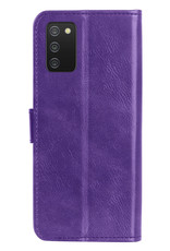 NoXx Hoes Geschikt voor Samsung A03s Hoesje Book Case Hoes Flip Cover Wallet Bookcase - Paars