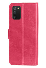 NoXx Hoes Geschikt voor Samsung A02s Hoesje Book Case Hoes Flip Cover Wallet Bookcase - Donkerroze