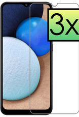 NoXx Screenprotector Geschikt voor Samsung A03s Screenprotector Tempered Glass Gehard Glas Beschermglas - 3x