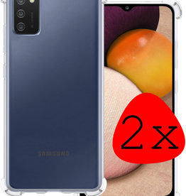 BASEY. BASEY. Samsung Galaxy A02s Hoesje Shockproof - Transparant - 2 PACK