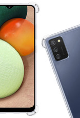 Nomfy Hoesje Geschikt voor Samsung A02s Hoesje Shock Proof Cover Case Shockproof - Hoes Geschikt voor Samsung Galaxy A02s Hoes Siliconen Back Case - Transparant - 2 PACK