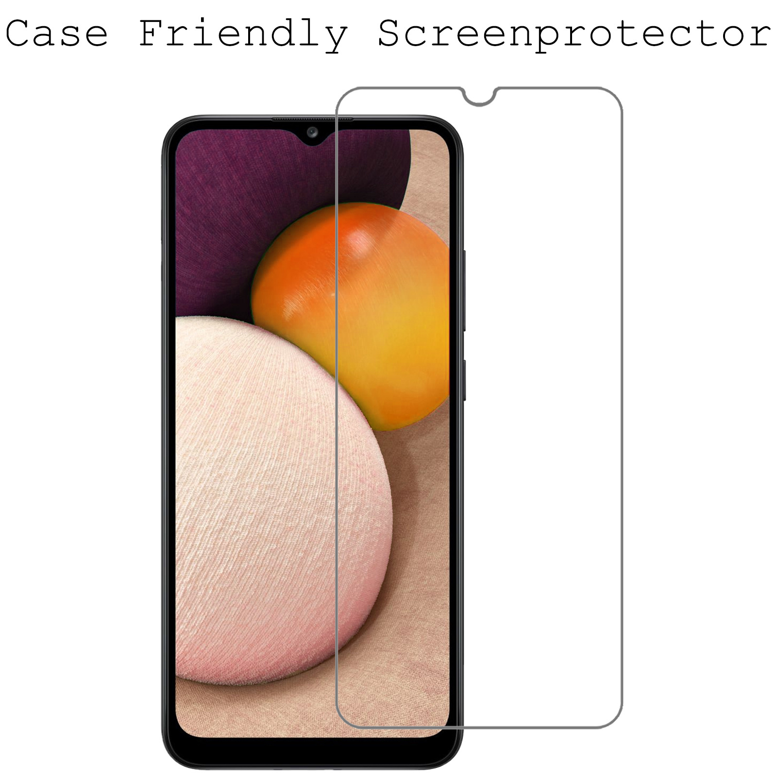 BASEY. Screenprotector Geschikt voor Samsung A02s Screenprotector Tempered Glass - Screenprotector Geschikt voor Samsung Galaxy A02s Beschermglas Screen Protector Glas - 3 Stuks