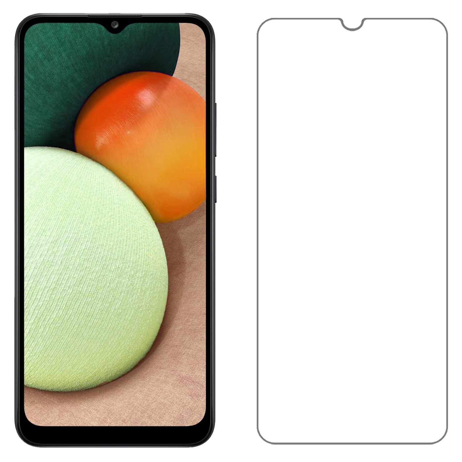 Nomfy Screenprotector Geschikt voor Samsung A02s Screenprotector Bescherm Glas Tempered Glass - Screenprotector Geschikt voor Samsung Galaxy A02s Screen Protector - 3 PACK