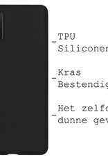 BASEY. Hoes Geschikt voor Samsung A02s Hoesje Siliconen Back Cover Case - Hoesje Geschikt voor Samsung Galaxy A02s Hoes Cover Hoesje - Zwart