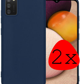 BASEY. BASEY. Samsung Galaxy A02s Hoesje Siliconen - Donkerblauw - 2 PACK