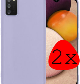 BASEY. BASEY. Samsung Galaxy A02s Hoesje Siliconen - Lila - 2 PACK