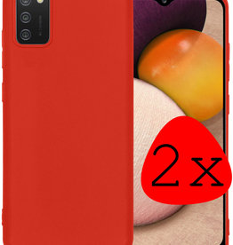 BASEY. BASEY. Samsung Galaxy A02s Hoesje Siliconen - Rood - 2 PACK