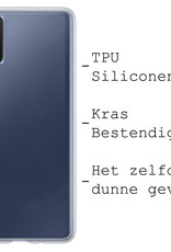 BASEY. Hoes Geschikt voor Samsung A02s Hoesje Siliconen Back Cover Case - Hoesje Geschikt voor Samsung Galaxy A02s Hoes Cover Hoesje - Transparant - 2 Stuks